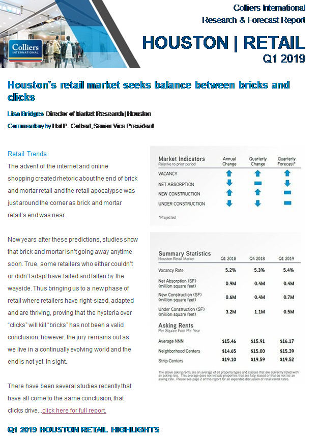 1st Quarter Retail Report Released